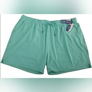 Sporty Mens Beach Cruise Pool Resort Turquoise Blue Swim Trunks New